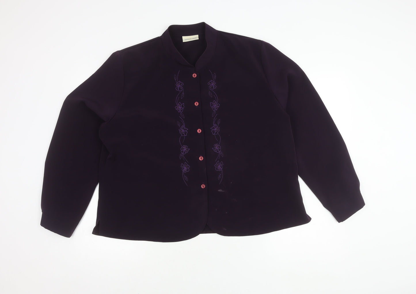 Womens UK Size 22 Michael Gold Purple  Button-Up