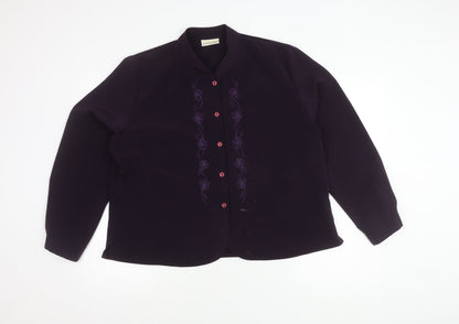 Womens UK Size 22 Michael Gold Purple  Button-Up