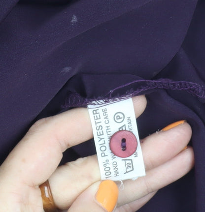 Womens UK Size 22 Michael Gold Purple  Button-Up