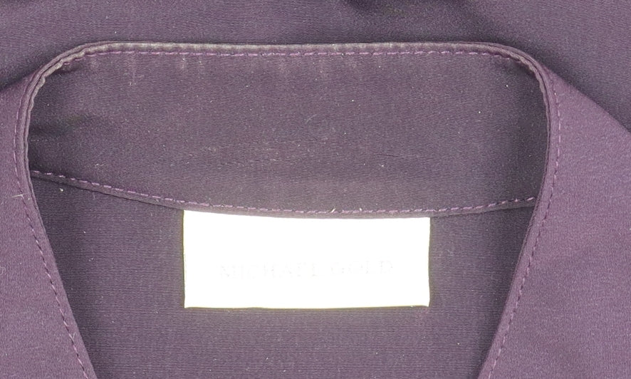 Womens UK Size 22 Michael Gold Purple  Button-Up