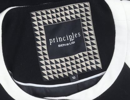 Womens UK Size 10 Principles by Ben de Lisi Black Overcoat