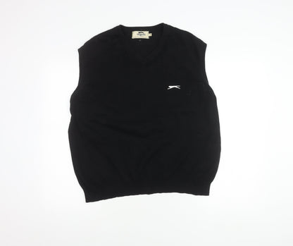Slazenger Men's Black Knit Golf Vest L