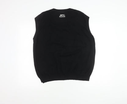 Slazenger Men's Black Knit Golf Vest L