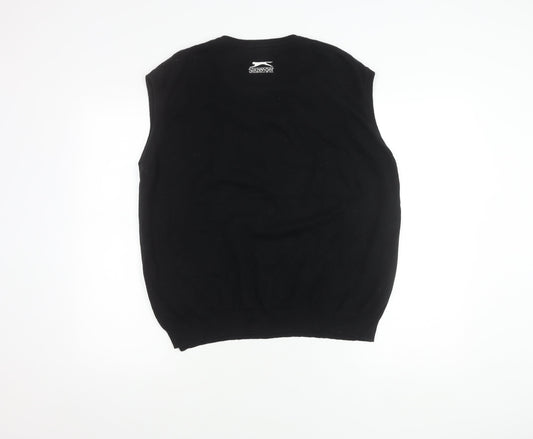 Slazenger Men's Black Knit Golf Vest L