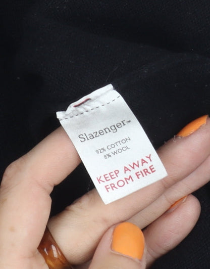 Slazenger Men's Black Knit Golf Vest L