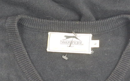 Slazenger Men's Black Knit Golf Vest L