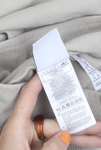 Adidas Women Beige Leggings M - Elastic Waist