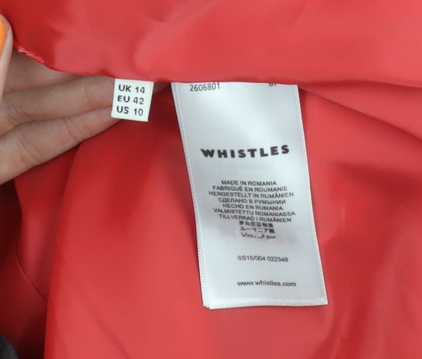 Whistles Women's Red Wool Dress Size 14
