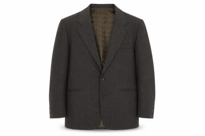 Mister Classic Men's Grey Striped Blazer Jacket M