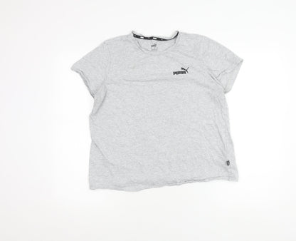 Puma Men's XL Grey Crew Neck Logo T-Shirt