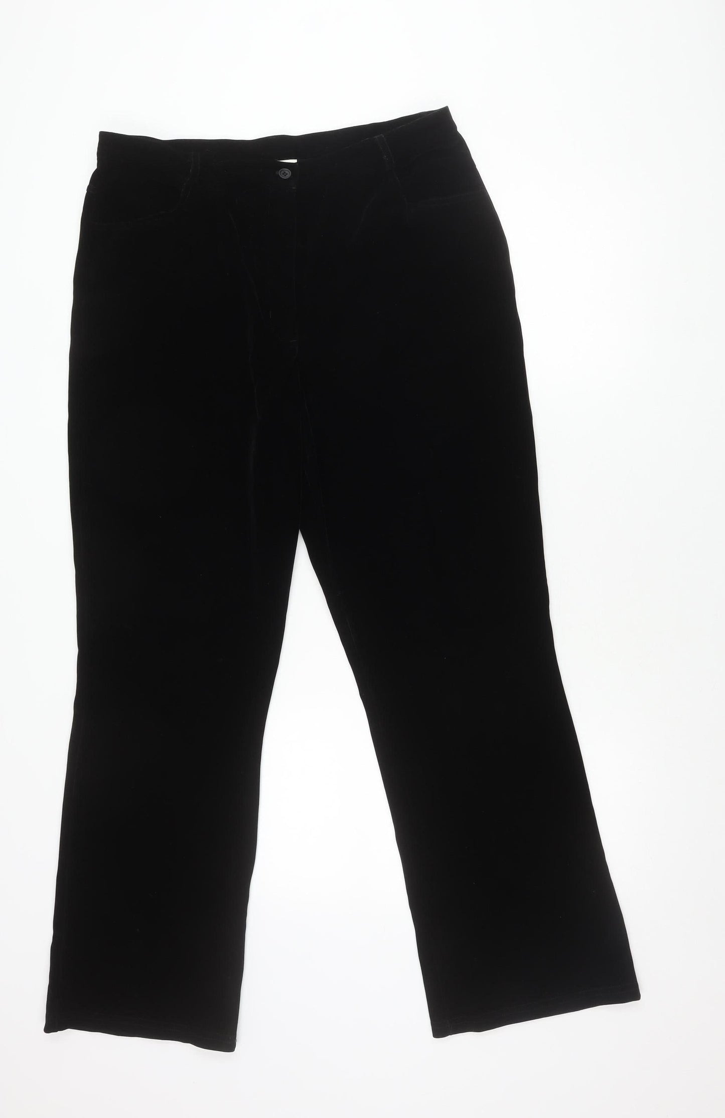 Womens UK Size 18 Best Basics Regular Fit  Black Trousers