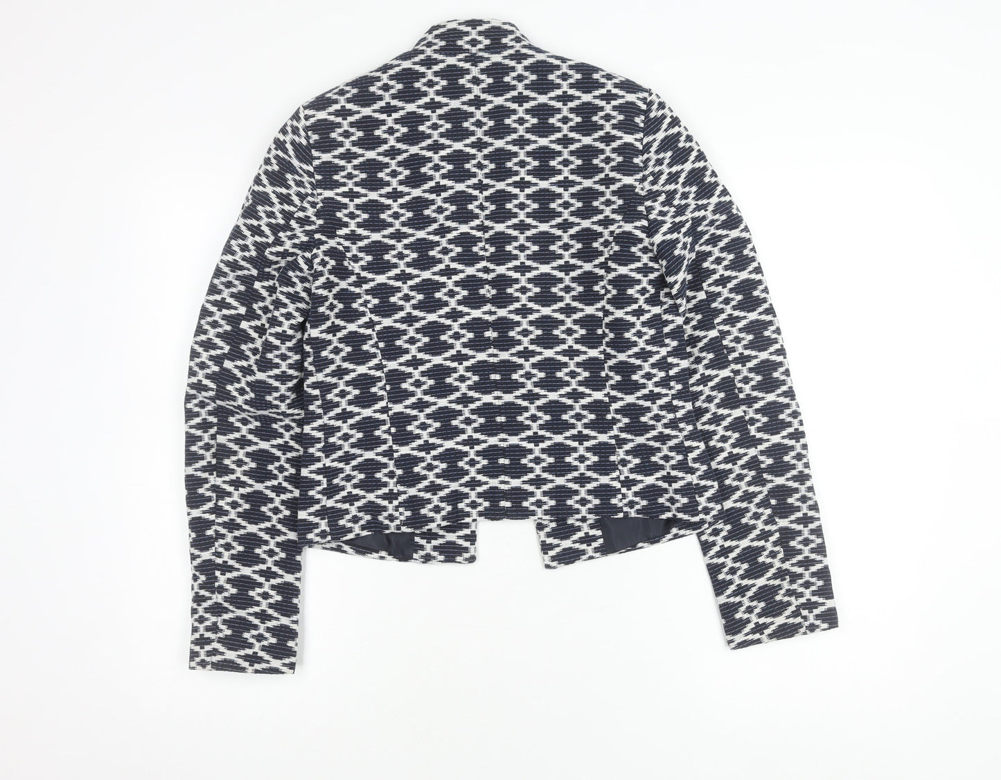 Monsoon Women's Blue Geometric Suit Jacket Size 8