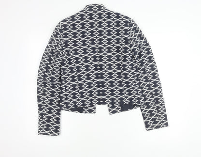 Monsoon Women's Blue Geometric Suit Jacket Size 8