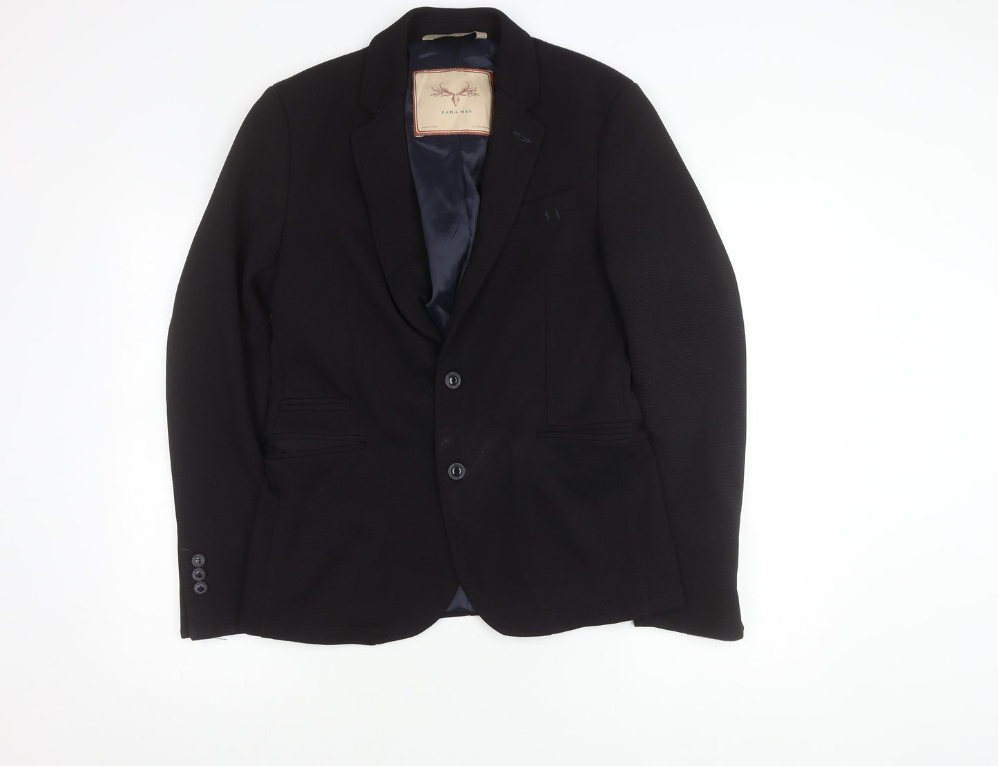 Zara Man Black Slim Fit Blazer Medium