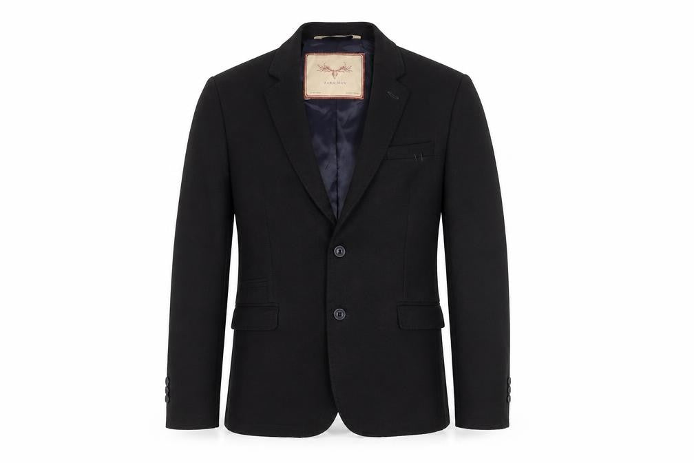 Front view of Zara Man Black Slim Fit Blazer Medium