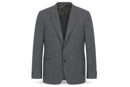 St Michael Men’s Grey Long Blazer, 42L, Polyester Wool