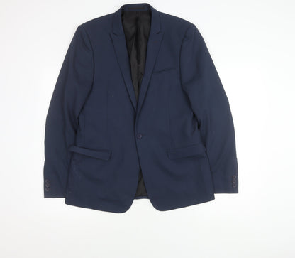 ASOS Men's Blue Blazer - Size 40 - Stylish Single-Breasted Jacket