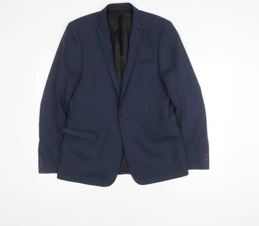 ASOS Men's Blue Blazer - Size 40 - Stylish Single-Breasted Jacket