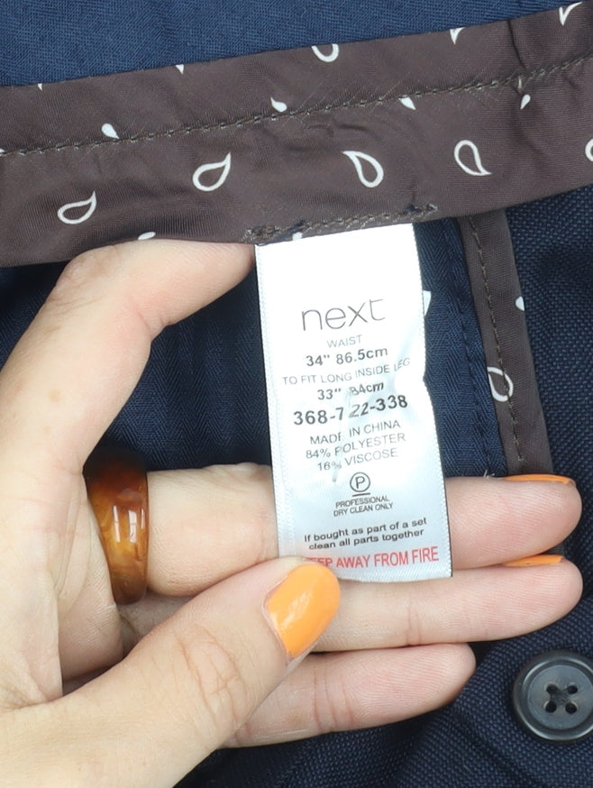 Next Men's Black Dress Pants, Size 34, Formal Wear