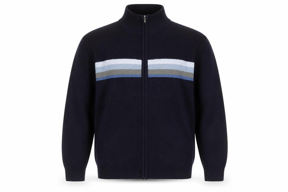 Mens UK Size M Cutting Edge Blue Full Zip Jumper