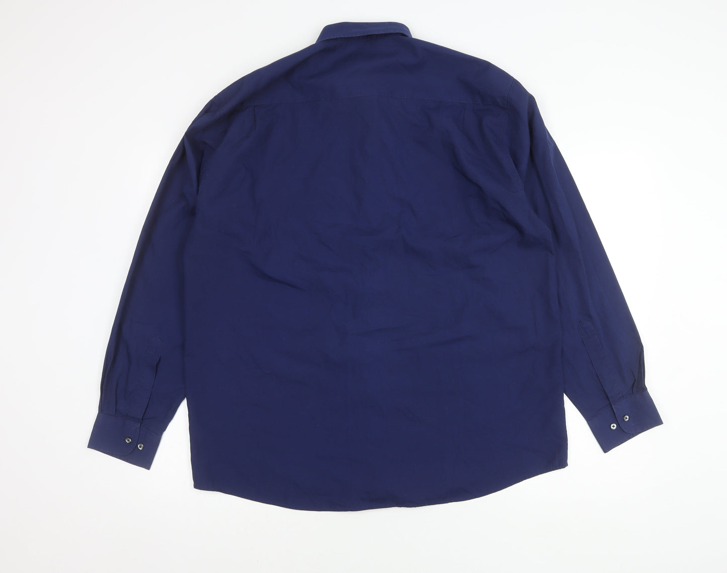 BHS Men's Blue Long Sleeve Button-Up Shirt 16