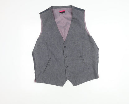 Butler & Webb Men's Grey Slim Fit Waistcoat XL