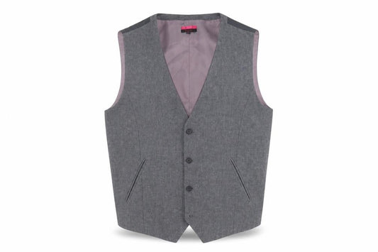 Butler & Webb Men's Grey Slim Fit Waistcoat XL