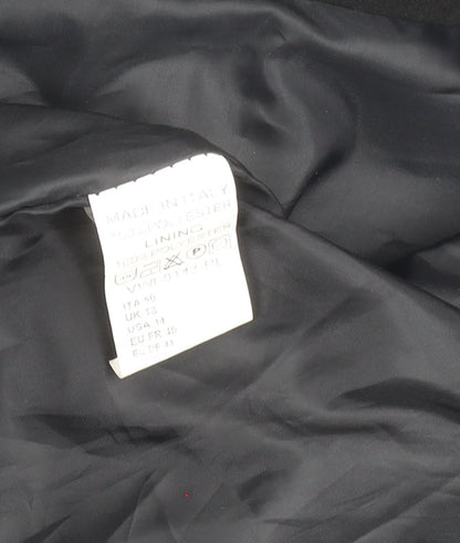 Boohoo Women's Black Overcoat Size 14 Belted