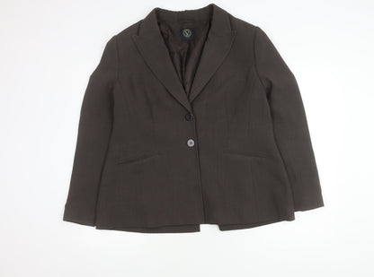Viyella Women's Brown Blazer UK 18 Regular Fit
