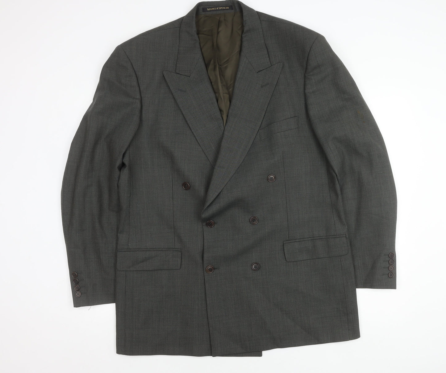 Mens UK Size 44 Marks and Spencer Regular Green Suit Jacket