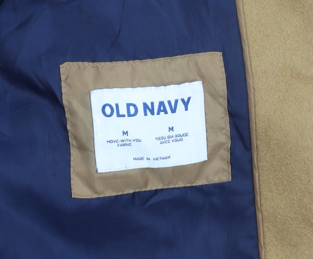 Old Navy Women's Beige Wool Blend Classic Coat