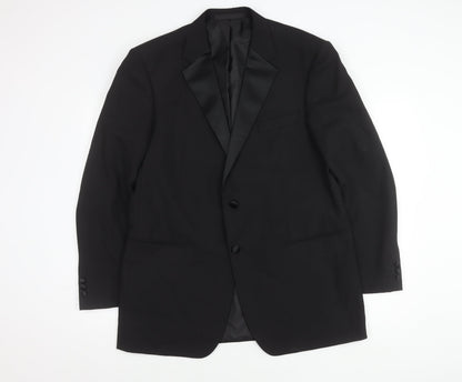 Marks and Spencer Men's Black Long Suit Jacket 42L