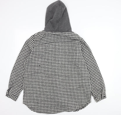 Tarzz Women's Black White Hooded Jacket Size 14
