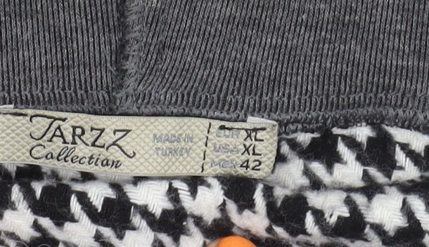 Tarzz Women's Black White Hooded Jacket Size 14