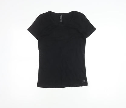 Womens UK Size M DOMYOS Black Basic T-Shirt