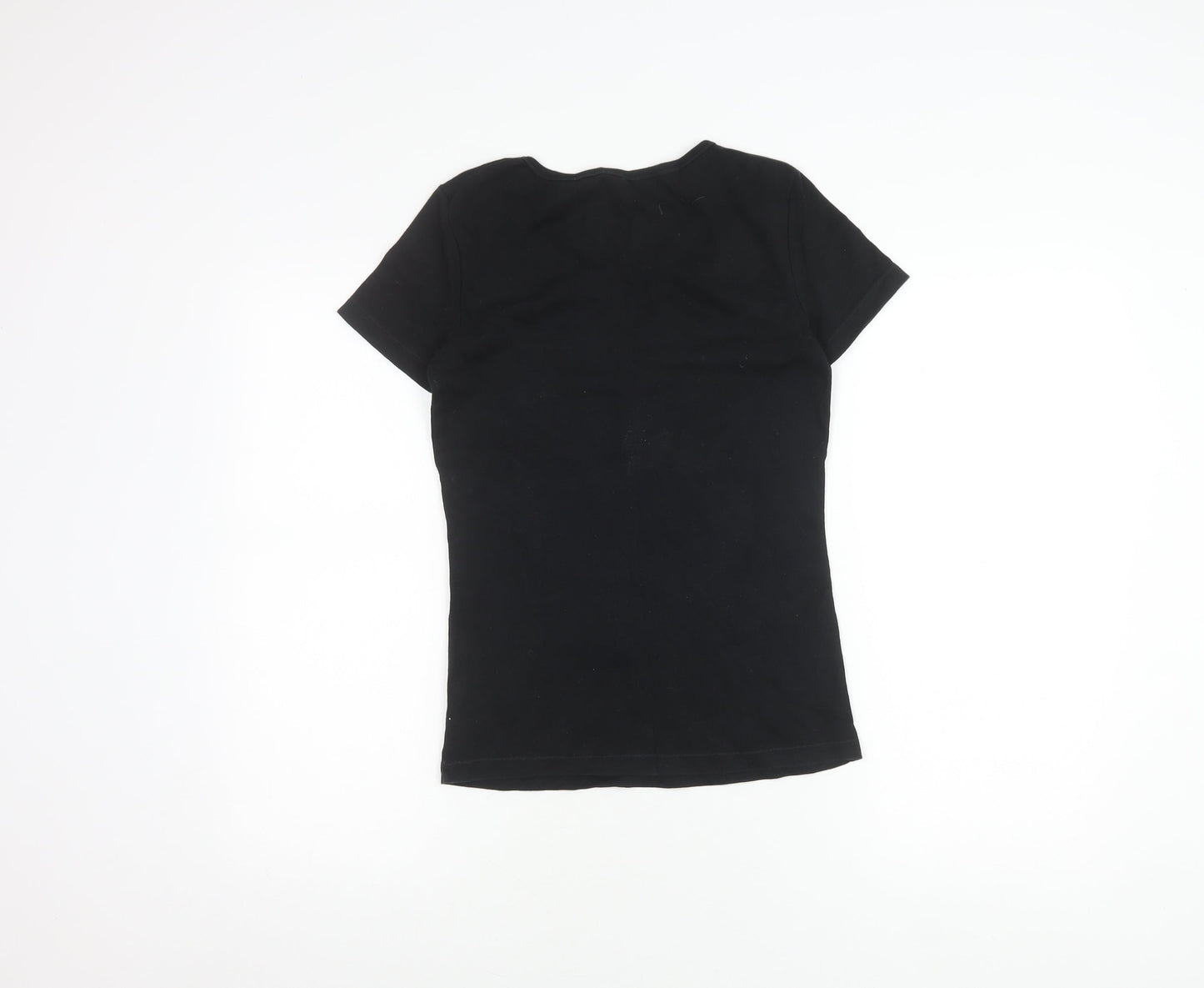 Womens UK Size M DOMYOS Black Basic T-Shirt