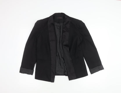 Miss Selfridge Women's Black Blazer Size 10 - Lined, Shawl Lapel