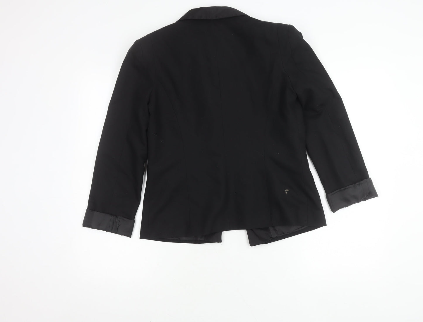 Miss Selfridge Women's Black Blazer Size 10 - Lined, Shawl Lapel
