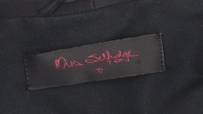 Miss Selfridge Women's Black Blazer Size 10 - Lined, Shawl Lapel