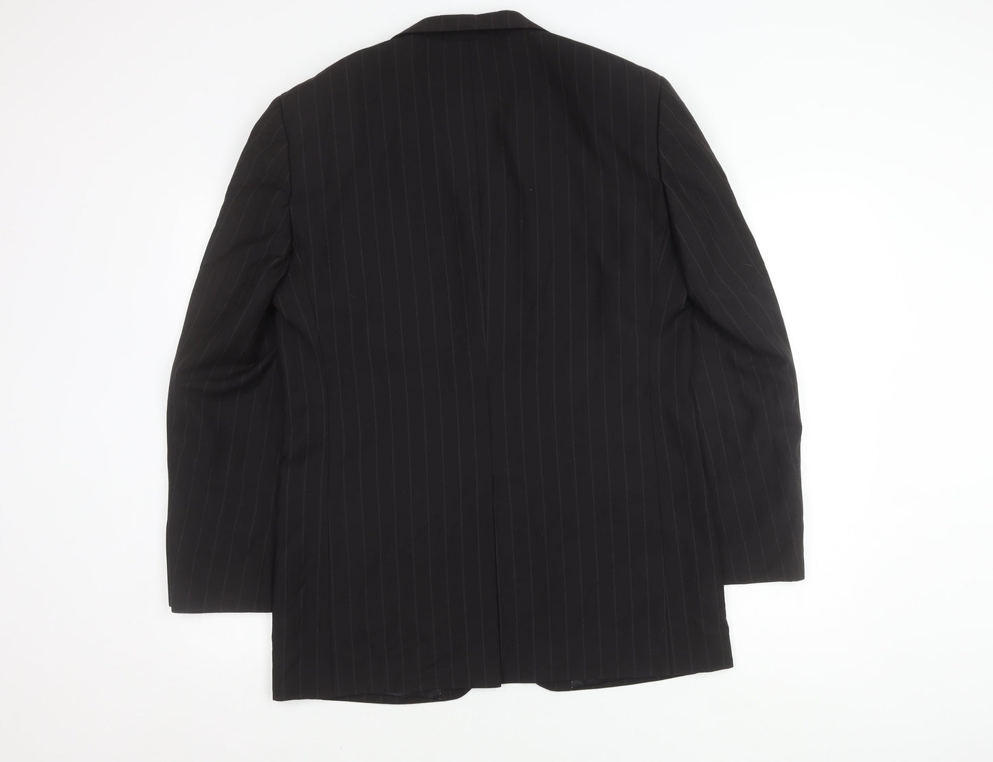 Milan Collection Men's Black Striped Suit Jacket 38