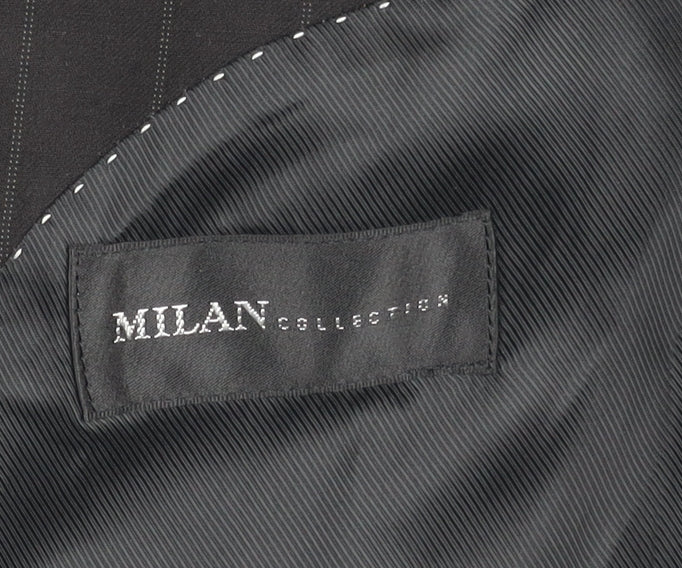 Milan Collection Men's Black Striped Suit Jacket 38