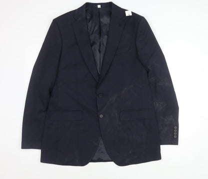 Mens UK Size 42 Marks and Spencer Regular Blue Suit Jacket