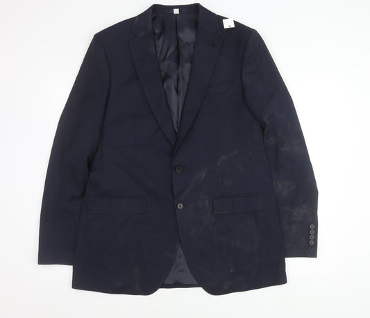 Mens UK Size 42 Marks and Spencer Regular Blue Suit Jacket