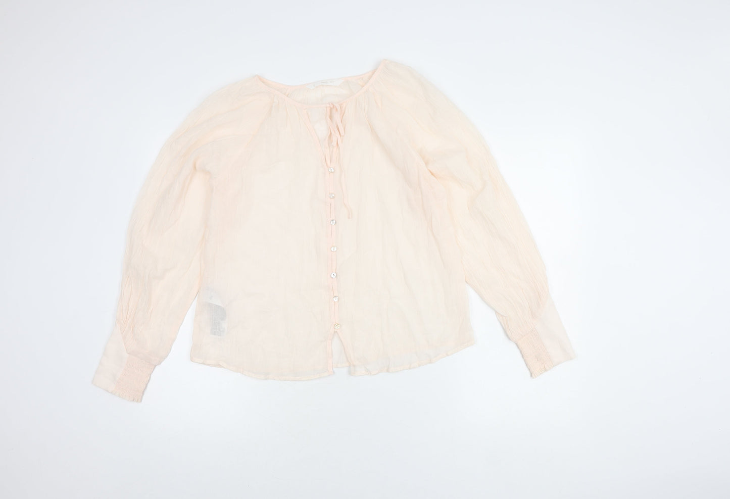 Womens UK Size S MNG Ivory Basic Blouse