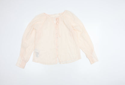 Womens UK Size S MNG Ivory Basic Blouse