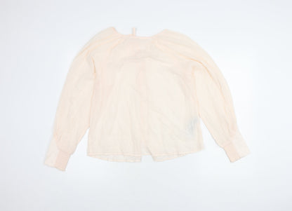 Womens UK Size S MNG Ivory Basic Blouse