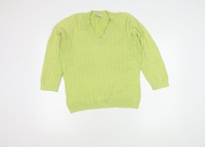 Womens UK Size L CC Green Pullover Jumper