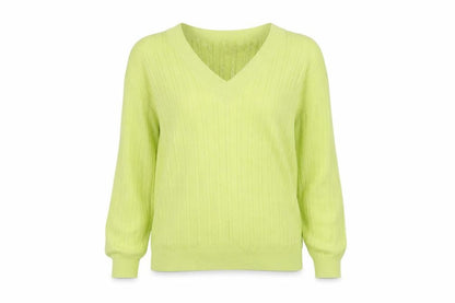 Country Casuals Women's Green Cable-Knit L Pullover Jumper