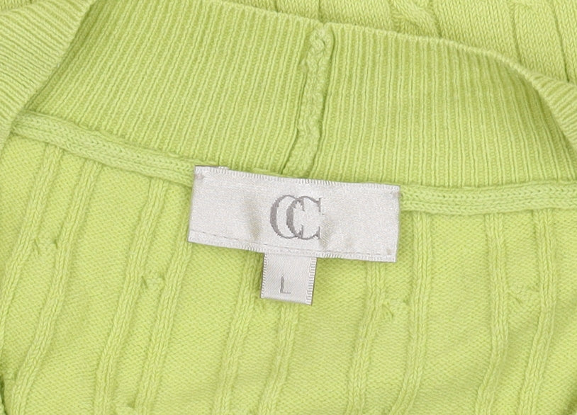 Womens UK Size L CC Green Pullover Jumper