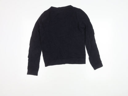 Delicate Love Women's Black Cardigan, M, Cotton Knit